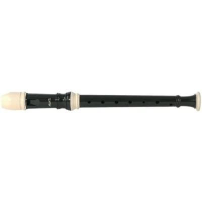 Image of Aulos C Soprano Recorder Alouete Mod.102N, Flute (German fingering, complete with bag, wiper and fingering chart, synthetic resin), Dark brown