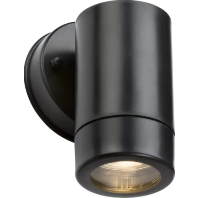 Image of KnightsBridge EAMON 230V IP54 GU10 Polycarbonate Single Wall light Black