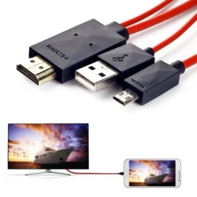 Image of Micro USB to HDMI MHL TV OUT CABLE ADAPTER For Samsung Galaxy S3 i9300, S4 i9500, i9505, Note N7100, 2, N7105, N5100, N5110
