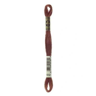 Image of DMC 117 632 Six Stranded Cotton Embroidery Floss, Ultra Very Dark Desert Sand, 8.7 Yard