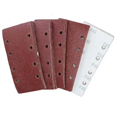 Image of Hook/Loop 1/3 Sheet Sanding Sander Sandpaper Pads 50 Pack 40 Grit
