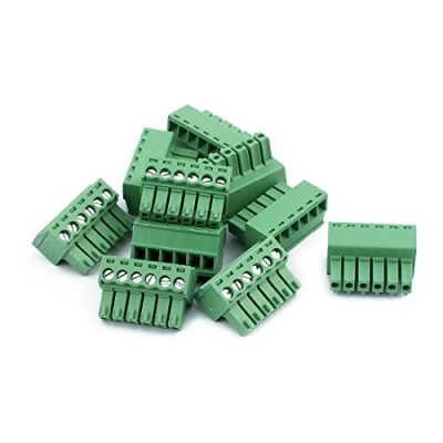 Image of sourcingmap 10Pcs 300V KF2EDGK 3.5mm Pitch 6 Pin PCB Screw Terminal Block Connector