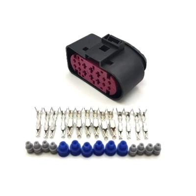 Image of For Audi VW Skoda Seat Xenon Headlight 14pin Plug Connector 1J0973737