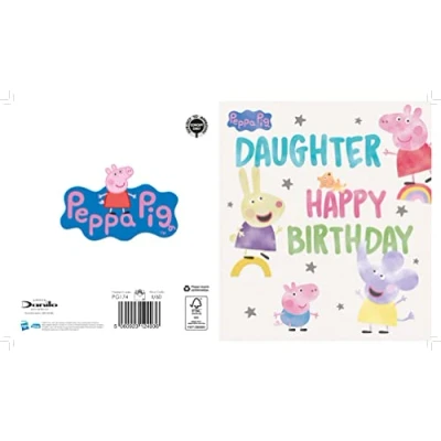 Image of Daughter Birthday Card, Card for Daughter, Peppa Pig Her