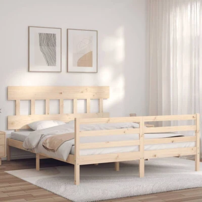 Image of vidaXL Bed Frame without Mattress 160x200 cm Solid Wood