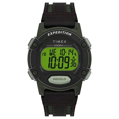 Image of Timex Expedition CAT5 Men&#039;s 41mm Leather Strap Watch TW4B24400