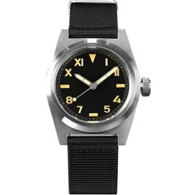 Image of San Martin 38mm SN031G Custom Retro Military Watches Sapphire Glass 200M Waterproof Automatic Stainless Steel Diver Wrist Watch for Men (Color 1), color 1, strap