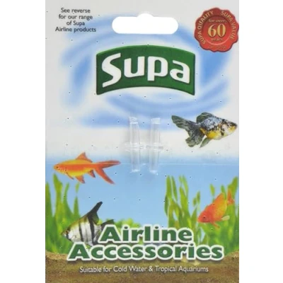 Image of Supa Airline Straight Connector x 2, Carded. For Connecting 4mm Tubing.