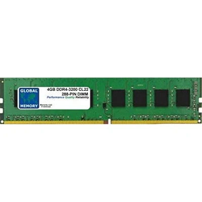 Image of 4GB DDR4 3200MHz PC4 25600 288 PIN DIMM MEMORY RAM COMPATIBLE WITH PC DESKTOPS/MOTHERBOARDS