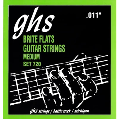 Image of GHS 720 11 50 Medium Brite Flats Guitar String Set