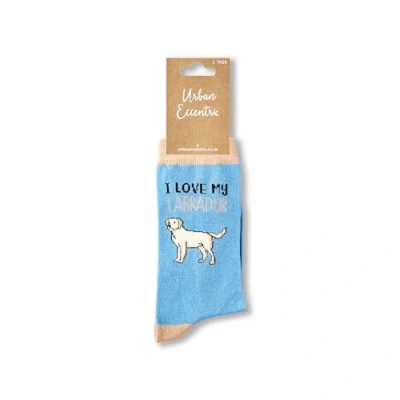 Image of Urban Eccentric Unisex I Love My Labrador Socks Gift 1 Pair Cotton Rich Premium Novelty Gifts (LADIES 4 8)
