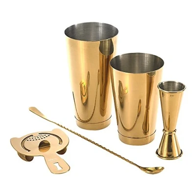 Image of Barfly M37101GD Cocktail Set, 5 Piece Basics, Gold