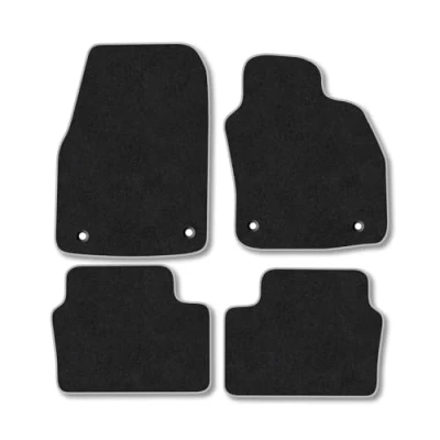 Image of Car Mats Compatible with Vauxhall Astra H (2004 2009) Tailored Fit Grey Carpet Floor Set Accessory Custom 4 Pieces Anti Slip Backing &amp; Binding Trim Edge