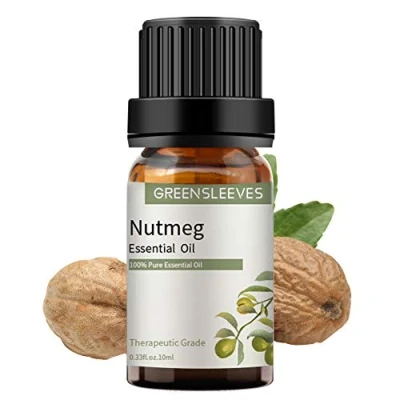 Image of GREENSLEEVES Nutmeg Essential Oil, 100% Pure, Undiluted Organic Aromatherapy Diffuser Oils 10ml