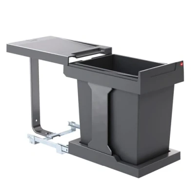 Image of Hailo Solo 3635001 Waste Bin 20 L for Cupboards from 30 cm Wide Dark Grey