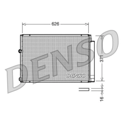 Image of 8845047020, 88460AZ010 Condenser DENSO DCN50018 with dryer 626x371x16 R134a 626mm