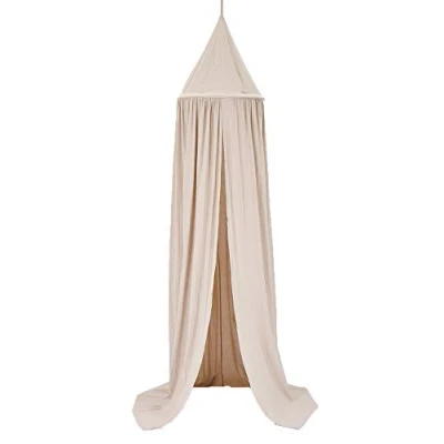 Image of Homieco Bed Canopy Cotton Mosquito Net Bedding Round Dome Nursery Room Decorations Play Reading Tents