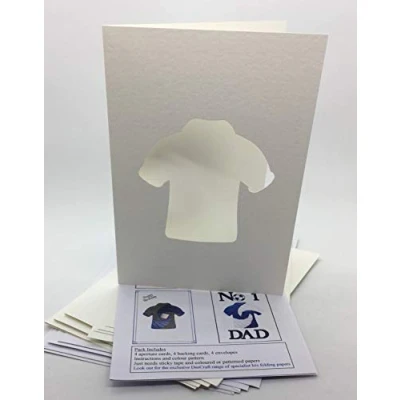 Image of Iris Folding Card Pack Football Shirt C5 Size Makes 4 Cards DeeCraft