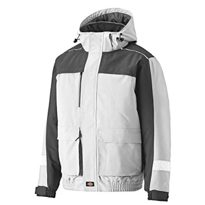 Image of Dickies Men&#039;s Winter Jacket Work Utility Outerwear, White/Grey, XXL
