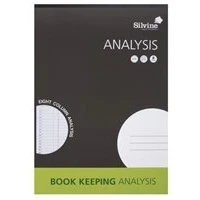 Image of Silvine Analysis Book Punched 80 Pages 8 Column Portrat A4 Ref A4A8 [Pack 3]