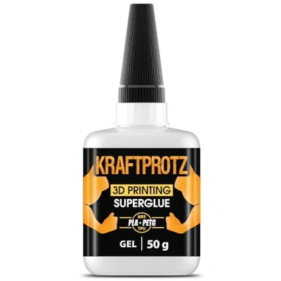 Image of 50 g 3D PRINT superglue extra strong Incl. anti drying tip KRAFTPROTZ Thick Waterproof PLA glue, ABS PETG glue &amp; TPU