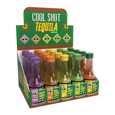 Image of Cool Shot Tequila 20x20ml Mixed Shots Passion Fruit, Orange, Lemon, Lime, Mango Perfect for Gifts, Parties, and Celebrations