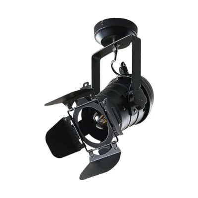 Image of Lindby downlight Tilen, height 38 cm, black, metal, 1 bulb.