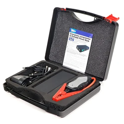 Image of Streetwize 600 Amp Emergency Jump Starter &amp; Portable Power Bank With Digital Display Easy Carry Case, Phone Charging Leads (SWPB3)