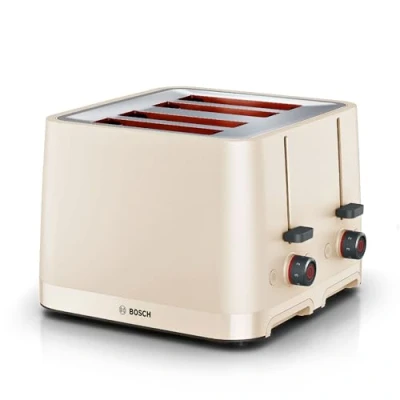 Image of MyMoment Infuse TAT3M147GB Stylish 4 Slice Toaster with 7 browning levels, Reheat/Defrost, Auto Shut Off, High Lift and Crumb Tray, in Matte Cream