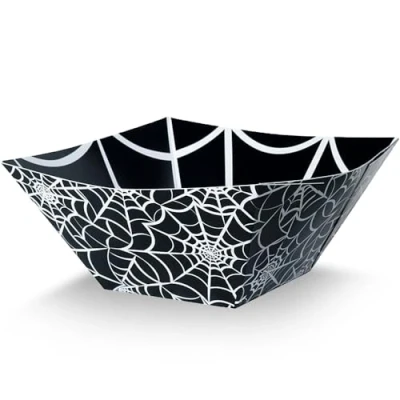 Image of Unique Party 63515 Spider Web Halloween Square Paper Bowl