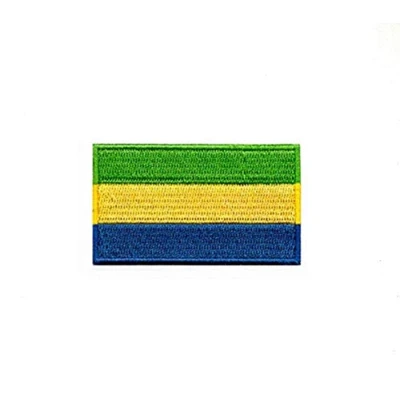 Image of Gabon National Country Flag Iron Sew on Embroidered Patch