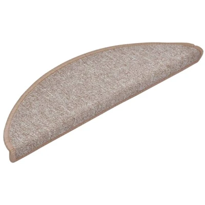 Image of vidaXL Stair Mats 10 pcs 56x17x3 cm Light Brown