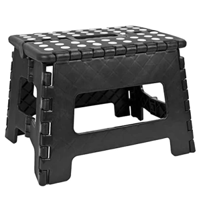 Image of TekBox Folding Step Stool Multi Purpose Plastic Home Kitchen Foldable Easy Storage Small Stepstool (Small)