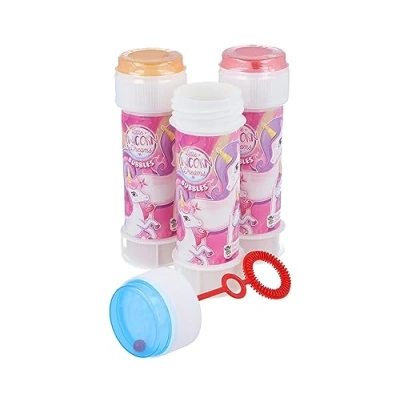 Image of Henbrandt Unicorn Bubble Pots Girls Bubbles Party Bag Loot Garden Game Stocking Fillers Toy (36 Pots)