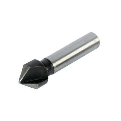 Image of wolfcraft Conical Countersink, HSS, Ø 12 mm, Round Shank I 2505000 for precise countersinking of drill holes flush screw connections in metal and plastic