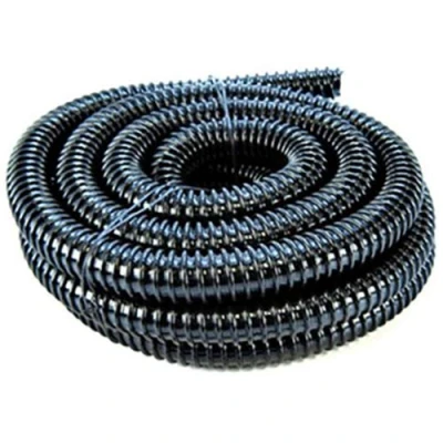 Image of Yamitsu Black Corrugated Flexible Hose Fish Garden Pond Filter Pump Marine Flexi Pipe 1m and 38mm Diameter