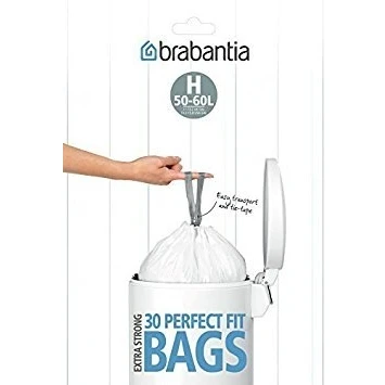 Image of Brabantia 246784 Set 12 Roll of Bin Bags (Pack 10 Per Roll) H50 60L