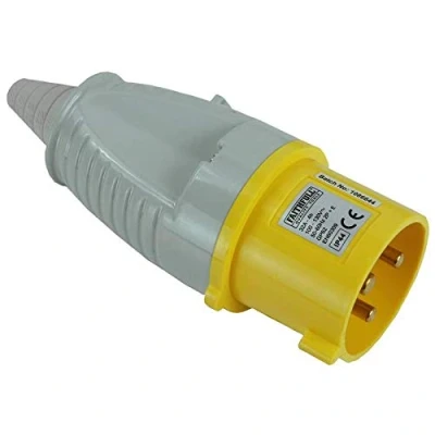 Image of Faithfull FPPPLUG32AMP Replacement 32A Yellow Plug 110V For use with trailing leads