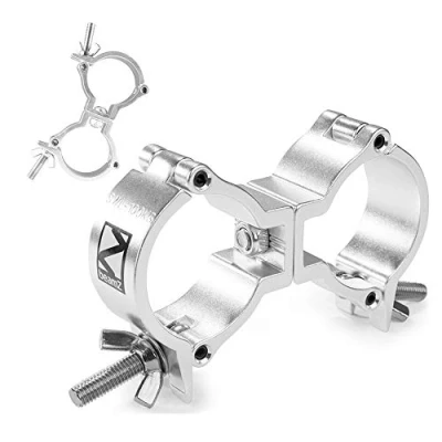 Image of 2 x Swivel Double Coupler Clamp Truss Goalpost DJ Stage Lighting 48 51mm 100kg