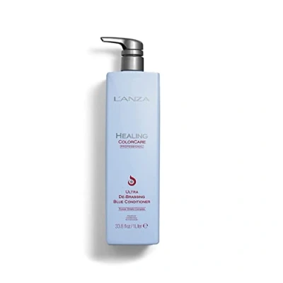 Image of L&#039;ANZA Healing ColorCare Ultra De Brassing Professional Blue Conditioner Color Toning Haircare to Eliminate Unwanted Brassiness, Sulfate free Formula (33.8 Fl Oz)