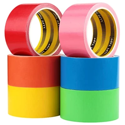 Image of LLPT Duct Tape 6 Premium Assorted Color Packs Fabric Gaffer 50MM x 9M Included Blue Pink Yellow Green Orange Red (DT606)