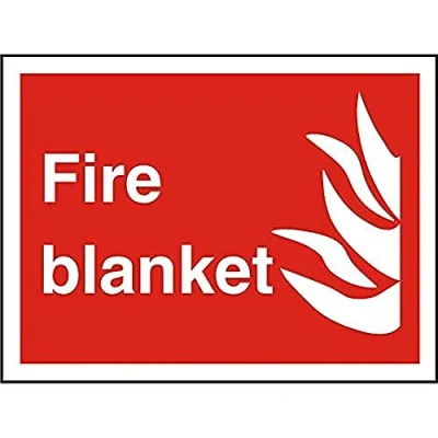 Image of Seco Fire Blanket &amp; Sign, 200mm x 150mm Photoluminescent 1mm Semi Rigid Plastic