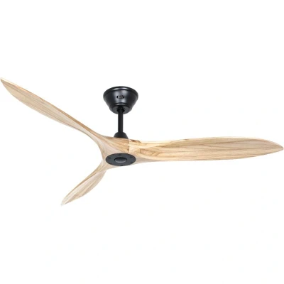 Image of CASAFAN Eco Airscrew Ceiling Fan, Rotor Blade 1520 mm, Natural Finish/Matt Black