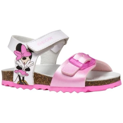 Image of Geox Boy&#039;s B Sandal CHALKI Girl, White/Pink, 10 UK Child