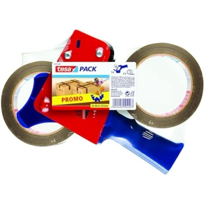 Image of tesapack standard brown 2 x 66m:50mm + dispenser