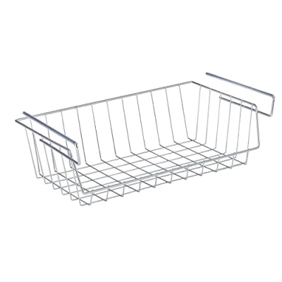 Image of Wenko 2304100 Shelf Hanging Basket Easy Hang on, Metal Chrome Plated, 44 x 27 15 cm, Silver Shiny
