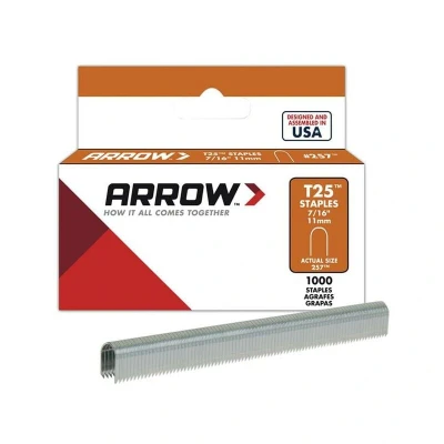 Image of Arrow T25 Staples 11mm (7/16&quot;) Box of 1000