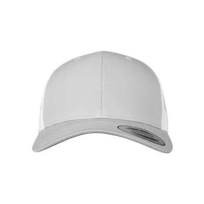 Image of Flexfit Retro Trucker 2TONE Cap, Size: One Size, Silver/wht