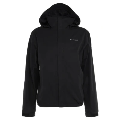 Image of Vaude Men&#039;S Escape Light Rain Jacket Size Xxxl In Black, Water Repellent Outdoor Jacket, Breathable Windbreaker With Hood, Climate Friendly Hiking