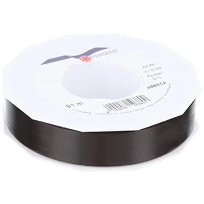 Image of C.E. Pattberg Präsent America Curling Ribbon Black 25 mm width, 91 m length